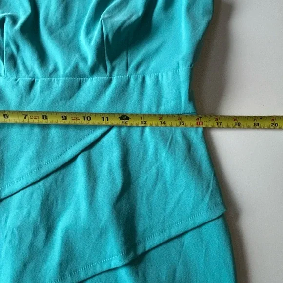 Turquoise Tiered Sheath Dress (Size 12) - Picture 8 of 13